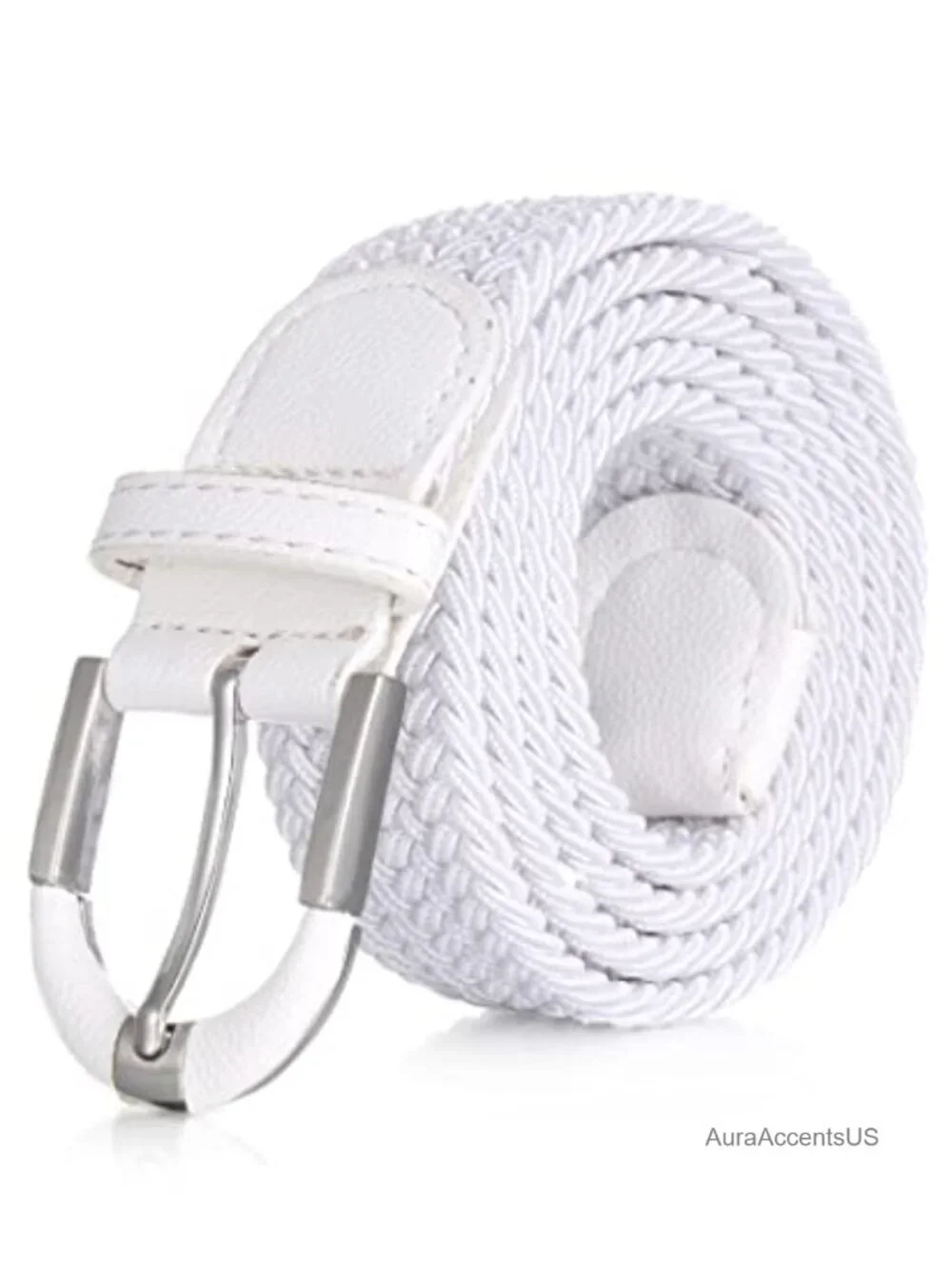 Stretch Woven Belt for Men - Golf Style, Prong Buckle, Gift Box